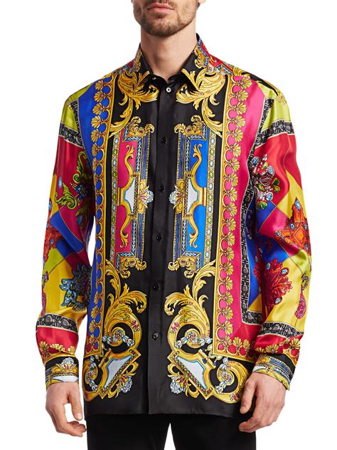 green versace shirt mens|vintage Versace men's shirts.